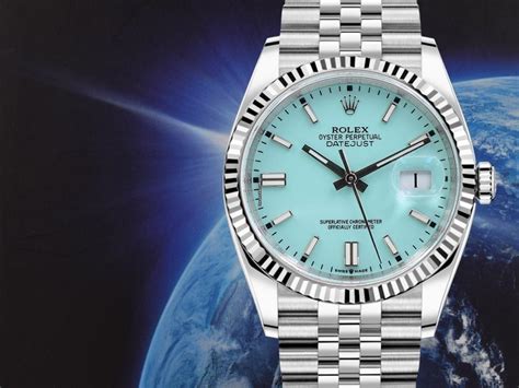 rolex datejust tiffany blue.